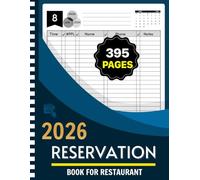 Reservation Book for Restaurant: One Page Per Day Planner From 1 January 2026 to 31 December 2026