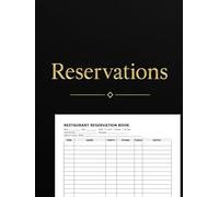 Reservation Book for Restaurants: Host Stand Reservation Log with Large Writing Cells - Time, Name, Party, Phone, Table, Notes (8.5” x 11”, 120 Pages)