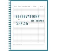 Reservation Log Book: Reservations Planner | Year-Round Dinner Table Organizer | Daily Hospitality | Appointment Tracking Log for Hotels and ... | 8.5" x 11 " 365 pages for total Year