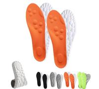 Reserve Nest Insoles, Soft Elastic Breathable Shoe Insoles - Cloud Cushion Insoles for Women & Men, with Arch Surpport, Fits All Shoe Types (Orange,14-14.5)