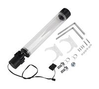 Reservorio de refrigeración por agua de acrílico con bomba integrada de 19 W, tanque cilíndrico con rosca G1/4 para sistemas de refrigeración líquida de PC, construcción resistente (300 mm)