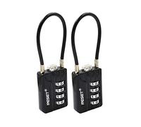 RESET-200 Candado de combinación con cable, 4 dígitos, 3 mm, 12 cm, 2 uds