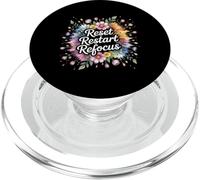 Reset Restart Refocus Growth Productivity Mindset - PopSockets PopGrip para MagSafe