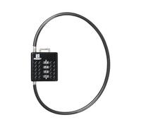 RESET STS - Candado de seguridad ligero de 4 dígitos con combinación de 40 cm, ideal para bicicleta, casco, scooter, puerta, cobertizo, maleta, color negro, 1 paquete