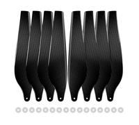 ResGcx Hélices Plegables de Fibra Carbono reforzadas GF-3820F-W 38 Pulgadas Ancho (Juego CW/CCW) for Sistemas T30, componentes Rotor Drones industriales(4pcs CW and 4pcs CCW)