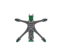 ResGcx MK5 O4 Pro Drone Frame Kit, 225mm/230mm Wheelbase DC and Wide X, 5mm 3K Carbon Fiber Arms and Dampening Silicone For Systems, Components(Green Wide X)
