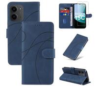 Reshias Funda Compatible con Xiaomi Redmi 15C 4G / 5G / Poco C85 EU Versión (No para Global Versión) con 1 Pieza Cristal Templado Protector de Pantalla, Cuero PU y Flip Carcasa, Soporte Caso (Azul)