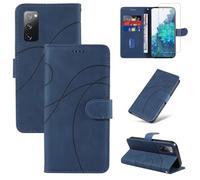 Reshias Funda para Samsung Galaxy S20 FE 4G / 5G con 1 Pieza Cristal Templado Protector de Pantalla, Cuero PU y Flip Carcasa, Función de Soporte y Billetera Caso (Azul)
