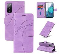 Reshias Funda para Samsung Galaxy S20 FE 4G / 5G con 1 Pieza Cristal Templado Protector de Pantalla, Cuero PU y Flip Carcasa, Función de Soporte y Billetera Caso (Morado)