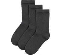 reshmena 3 pares de calcetines escolares para niños y niñas, calcetines transpirables de algodón para niños y niñas, calcetines casuales para la escuela, Rojo (paquete de 3 pares), 7-11 años
