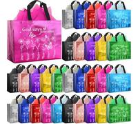 Resholder Juego de 30 bolsas de regalo cristianas con papeles de pañuelos, grandes, con texto en inglés "God says you are Unique Inspirational 13 x 11 x 5 pulgadas, versículo religioso de la Biblia