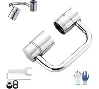 Residencew 1080° Rotatable Faucet Aerator Extension, 2025 New Universal Sink Faucet Extender with 2 Model for Kitchen Bathroom Sink, Multi-angle Splash Filter Sink Attachment