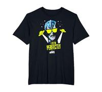 Resident Alien I Fit In Perfectly - Producto Oficial Camiseta, Hombre Tallas Grandes, Negro, 6X Alto