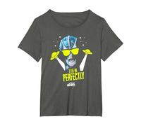 Resident Alien I Fit In Perfectly - Producto Oficial Camiseta, Mujer Tallas Grandes, Asfalto, 4XL Grande