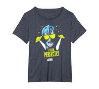 Resident Alien I Fit In Perfectly - Producto Oficial Camiseta, Mujer Tallas Grandes, Azul Jaspeado, 4XL Grande