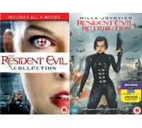 Resident Evil Movies Complete DVD Collection - Includes All 5 Movies [5 Discs] Boxset: Resident Evil / Apocalyse / Extinction / Afterlife / Retribution- Extra Features by Milla Jovovich