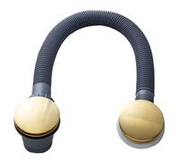 Residuos de baño Click Clack de oro cepillado | Tubo de desbordamiento | Desagüe de baño | Desagüe desplegable