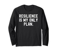 Resiliencia es mi único Plan Cita Motivacional inspiradora Manga Larga