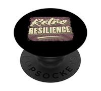 Resiliencia Retro Jubilación Día de los Abuelos Fuerza PopSockets PopGrip Adhesivo