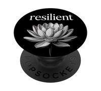 Resilient Fuerza Mental Autoestima Motivación Resiliencia PopSockets PopGrip Adhesivo