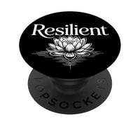 Resilient Fuerza Mental Autoestima Motivación Resiliencia PopSockets PopGrip Adhesivo