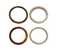 Resin Bangles for Women, 4-Piece Acrylic Bracelet Set in Geometric Design, Lightweight Wristbands for Travel Date Holidays Birthdays Anniversaries Commute or Everyday Fashion Wear