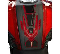 Resin Bike Adhesivos de Moto Compatibles con Benelli Leoncino TRK 502 2017-2025 Rojo Metálico. Protección Protector de Tanque de Choques y Arañazos de Moto. Adhesivo 3D Resinado Versión Completa