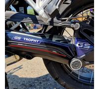 Resin Bike Adhesivos de Moto Compatibles con BMW R 1250 GS - GS Adventure 2021-2024 Trophy. Protección Brazo Oscilante de Choques y Arañazos de Moto. Adhesivo 3D Resinado - Made in Italy