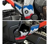 Resin Bike Adhesivos de Moto Compatibles con Honda CRF1100L Africa Twin 1100 2024-2025. Protector de Talón Contre Choques y Arañazos. Par de Pegatinas 3D Resinadas Talonera Moto Made in Italy