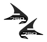 Resin Bike Adhesivos de Moto Compatibles con Honda Integra 750. Protecciones Esquinas de Carenado de Choques y Arañazos de Scooter. Par de Adhesivos 3D Resinados Efecto Carbono - Made in Italy