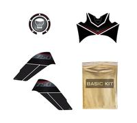 Resin Bike Adhesivos de Moto Compatibles con Honda Transalp XL 750 2023-2024. Protecciones Tanque de Choques y Arañazos de Moto. Kit Adhesivos 3D Resinados Neutro Metálico - Made in Italy