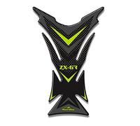 Resin Bike Adhesivos de Moto Compatibles con Kawasaki Ninja ZX6R 2007-2008. Protección de Tanque de Choques y Arañazos de Moto. Adhesivo 3D Resinado Efecto Carbono - Made in Italy