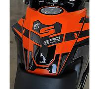 Resin Bike Adhesivos de Moto Compatibles con KTM 1290 Super Adventure S 2017 2020. Protección Protector de Tanque de Choques y Arañazos de Moto. Adhesivo 3D Resinado - Made in Italy
