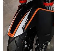 Resin Bike Adhesivos de Moto Compatibles con KTM 1290 Super Adventure S 2021-2025. Protección Central Guardabarros Delantero de Choques y Arañazos de Moto. Adhesivo 3D Resinado - Made in Italy