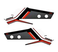 Resin Bike Adhesivos de Moto Compatibles con Suzuki V-Strom 1050 y XT ABS 2020 2022 Blanco-Anaranjado. Protecciones Paramanos de Choques y Arañazos de Moto. Adhesivos 3D Resinado - Made in Italy