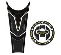 Resin Bike Adhesivos de Moto Compatibles con Suzuki V-Strom 650 2017-2021. Protección del Tapa del Tanque y Tanque de Choques y Arañazos de Moto. Kit Adhesivos 3D Resinados - Made in Italy