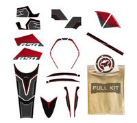 Resin Bike Adhesivos de Moto Compatibles con Suzuki V-Strom 650 XT 2020-2021 Rojo. Protección del Tanque y Paramanos de Choques y Arañazos de Moto. Kit Adhesivos 3D Resinados - Made in Italy