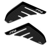 Resin Bike Adhesivos de Moto Compatibles con Yamaha FZ6. Protecciones Laterales de Tanque de Choques y Arañazos de Moto. Adhesivo 3D Resinado Efecto Carbono - Made in Italy