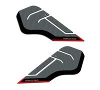 Resin Bike Adhesivos de Moto Compatibles con Yamaha Tenere 700 2019 2020 Negro y Rojo. Protecciones Laterales de Tanque de Choques y Arañazos de Moto. Par de Adhesivos 3D Resinados - Made in Italy