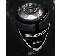Resin Bike Adhesivos de Moto Compatibles con Yamaha Tmax 500 2008 2011. Protección Zona de la Llave de Choques y Arañazos de Moto. Adhesivo 3D Resinado - Made in Italy