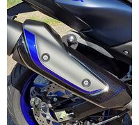 Resin Bike Adhesivos de Moto Compatibles con Yamaha Tmax 560 2022 Icon Blue. Protección de la Zona Escape de la Marmitta de Choques y Arañazos de Moto. Adhesivo 3D Resinado - Made in Italy