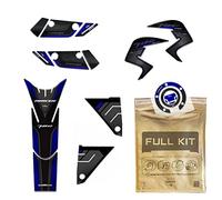 Resin Bike Adhesivos de Moto Compatibles con Yamaha Tracer 700 2016 2020 Azul Metal. Protecciones de Moto de Choques y Arañazos de Moto. Kit Completo Adhesivos 3D Resinado - Made in Italy