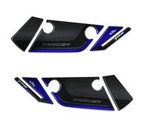 Resin Bike Adhesivos de Moto Compatibles con Yamaha Tracer 700 2016 2020. Protecciones Paramanos de Choques y Arañazos de Moto. Adhesivo 3D Resinado Azul Metálico - Made in Italy