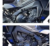 Resin Bike Adhesivos de Moto Compatibles con Yamaha Tracer 9 2021. Protecciones Laterales Inferiores de Tanque de Choques y Arañazos de Moto. Adhesivo 3D Resinado - Made in Italy