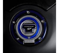 Resin Bike Adhesivos de Moto Compatibles con Yamaha Tracer 9 2023 2022. Protección del Tapa del Tanque de Choques y Arañazos de Moto. Adhesivo 3D Resinado Azul - Made in Italy