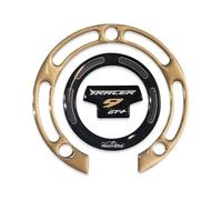 Resin Bike Adhesivos de Moto Compatibles con Yamaha Tracer 9 GT+ 2024 Oro. Protección del Tapa del Tanque de Choques y Arañazos de Moto. Pegatinas 3D Resinadas Made in Italy