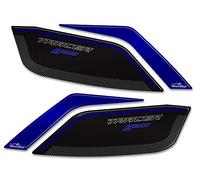 Resin Bike Adhesivos de Moto Compatibles con Yamaha Tracer 900 2019. Protecciones Paramanos de Choques y Arañazos de Moto. Adhesivo 3D Resinado Azul - Made in Italy