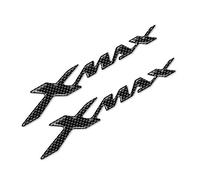 Resin Bike Adhesivos de Moto Compatibles con Yamaha Xmax. Protecciones Scooter de Choques y Arañazos. Par de Adhesivos 3D Resinados 20 x 3.2 cm Efecto Carbono - Made in Italy