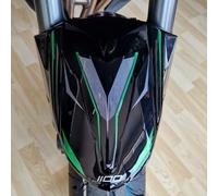 Resin Bike Adhesivos Moto Compatibles con Kawasaki Versys 1100 SE 2025-2026. Protección Guardabarros Defensas Laterales de Choques y Arañazos Moto. Pegatinas 3D Resinadas Made in Italy