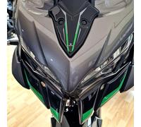 Resin Bike Adhesivos Moto Compatibles con Kawasaki Versys 1100 SE 2025-2026. Protecciones Puntales Frontales de Choques y Arañazos Moto. Pegatinas 3D Resinadas Made in Italy